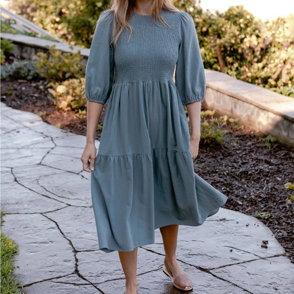 NWOT Neuflora Waterford Dress Small Navy/charcoal
